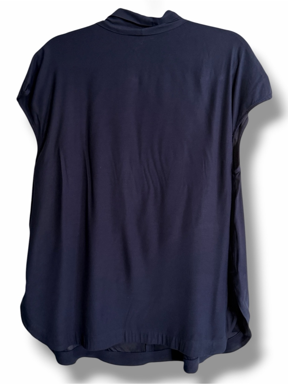 Universal Standard Cambria Pleated Shoulder Top Navy Blue Size 2X - Picture 5 of 12